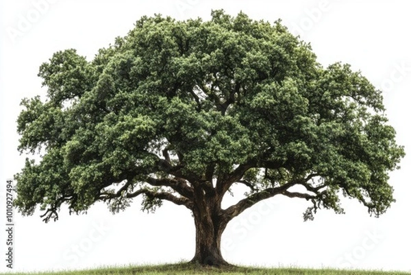 Fototapeta village tree isolated on white background