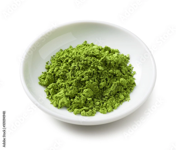 Fototapeta Green Tea powder on the plate