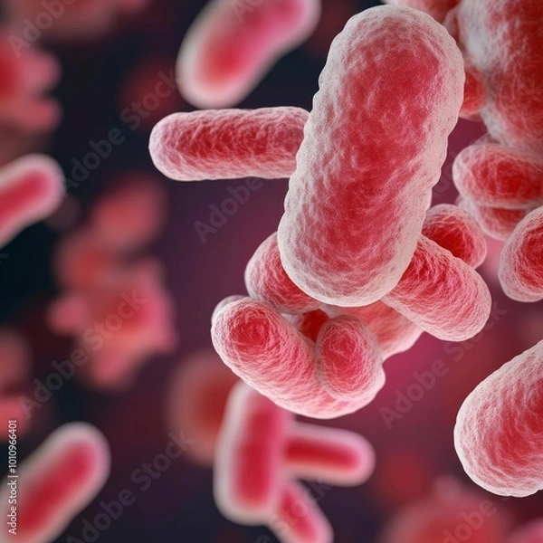 Obraz Bacterial spore formation, dormant survival state, 3D rendering