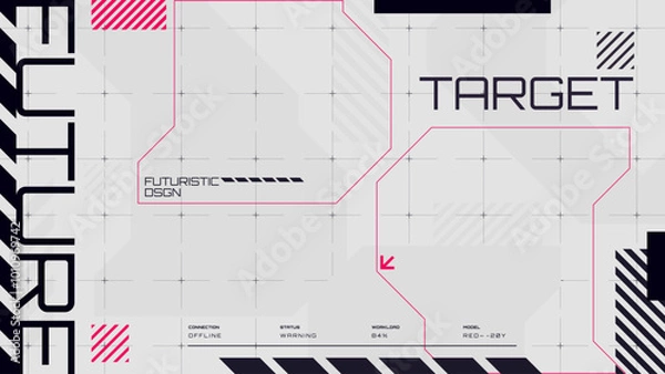 Obraz abstract futuristic background with cyberpunk style design