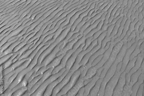 Fototapeta Ripple texture on sandy beach