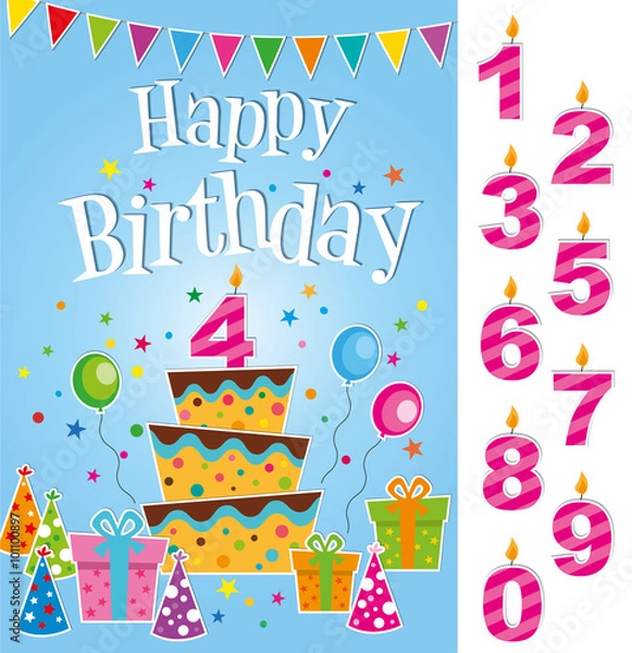 Obraz Carte d'anniversaire-1