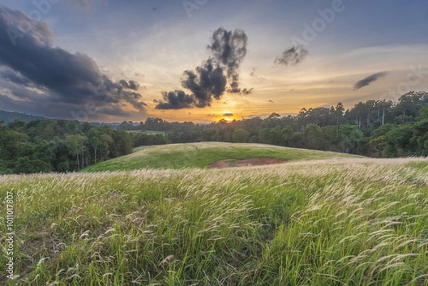 Obraz sunset in the mountains