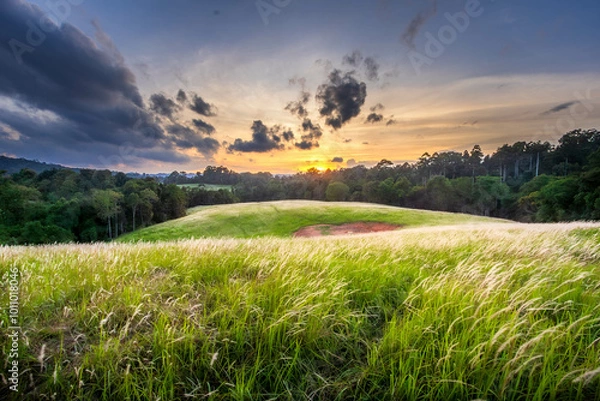 Obraz sunset in the mountains