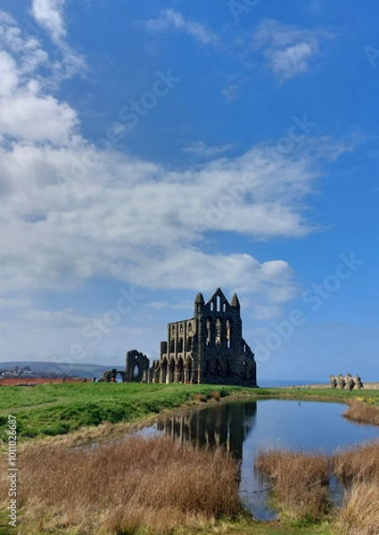 Obraz Whitby Abbey ruins on a sunny day