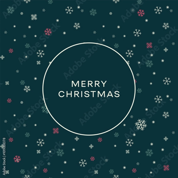 Fototapeta Christmas card template. Xmas vector greeting card background. Eps 10