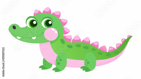 Fototapeta Alligator Vector Illustration - Cartoon, Clipart, and Line Art Design. Alligator vector illustration in cartoon, clipart, and line art styles for digital products.
