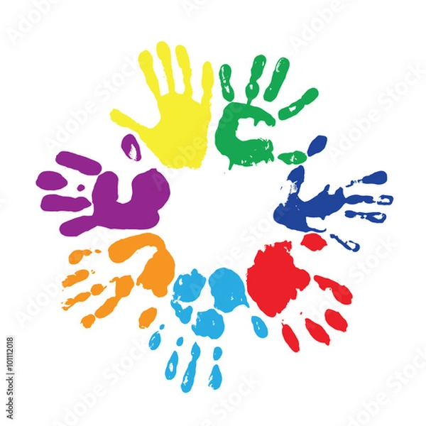 Fototapeta rainbow fingerprints