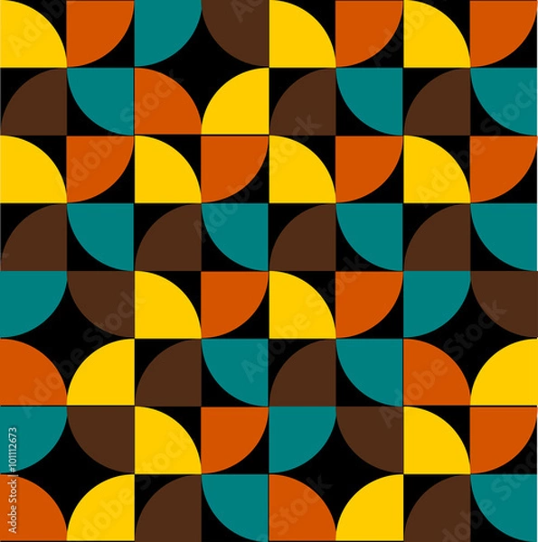 Fototapeta Fashion pattern from the 70s vector