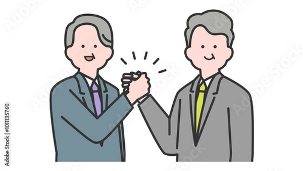 Fototapeta 握手するビジネスパーソン