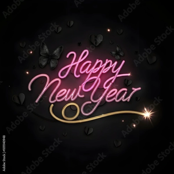 Fototapeta Celebrate New Year 2025 with New Beginnings
