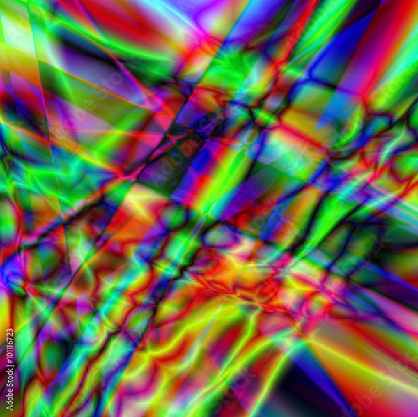 Fototapeta Психоделический узор. Абстракция. Разноцветный узор.