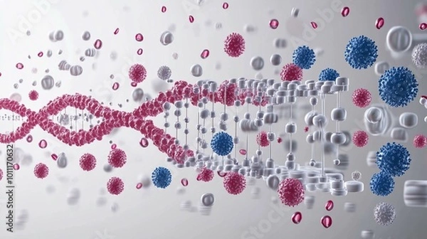 Obraz this A visual representation of the role of antimicrobial peptides in innate immunity.