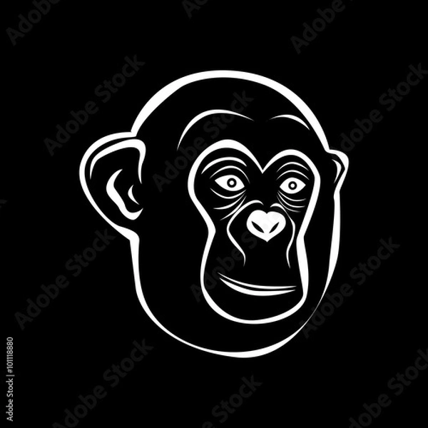 Obraz the monkey silhouette