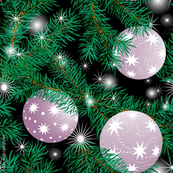 Obraz christmas background with christmas tree