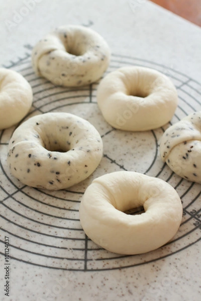 Fototapeta ベーグル作り工程　成型