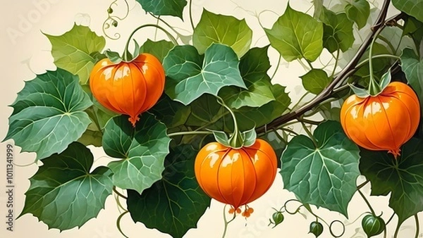 Fototapeta pattern with pumpkin