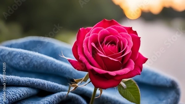 Obraz pink rose in the garden