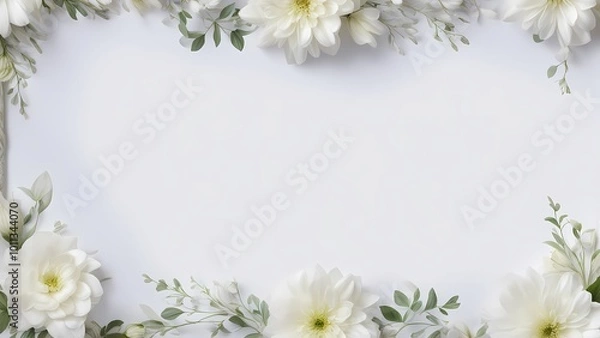 Obraz frame of white flowers