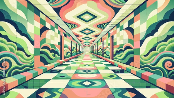 Fototapeta Psychedelic pattern,