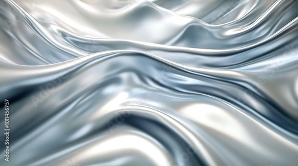 Fototapeta A smooth, polished silver background with a subtle shine and a large space for text