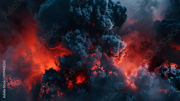 Fototapeta fire in the forest