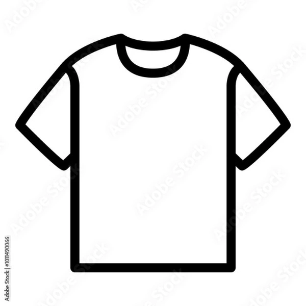 Obraz T-shirt icon in outline style. Simple shirt symbol vector illustration — pixel-perfect icon.