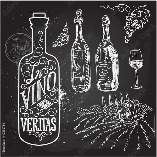 Fototapeta Hand drawn typography poster.