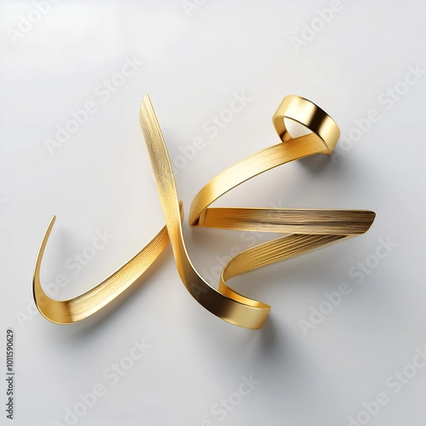 Fototapeta Muhammad arabic calligraphy golden effect 3d style