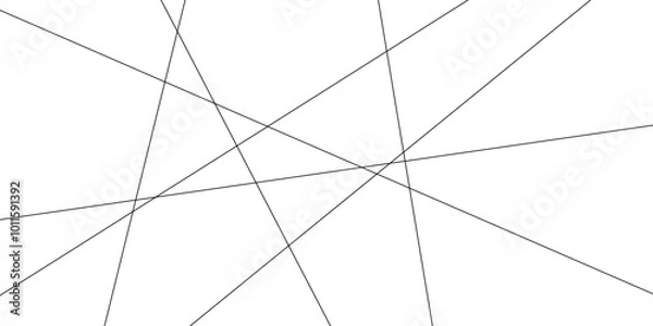 Fototapeta Pattern for invitation, web, textile, wallpaper, wrapping paper. Vector illustration. Black chaotic lines of modern design.