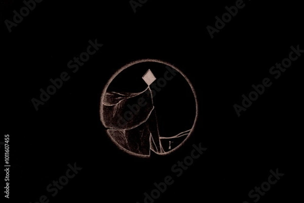 Fototapeta Steep Trail, Ascent, Destination Emblem or Icon