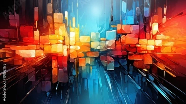 Obraz Abstract Digital Art - Colors in Motion