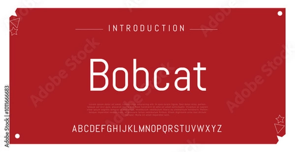 Fototapeta Bobcat  Font. Rustic Font. Distressed Font. Rough Font. Uppercase. Number and Symbol. For Fashion Sport Film Movie Design Vector illustration