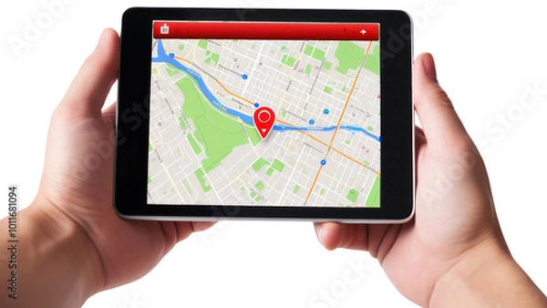 Fototapeta PNG Hand gps digital tablet electronics transparent background