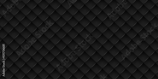 Fototapeta Seamless geometric square shape pattern design | Background design with geometric pattern | Black gradient vector pattern design with luxury decoration