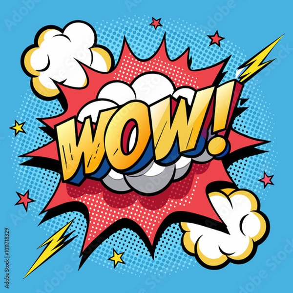 Obraz pop art comic book text speech bubble