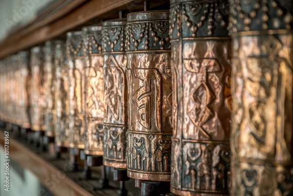 Obraz Inde Moulins à prières