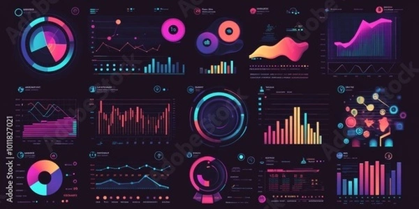 Fototapeta BI Tools Comparison: Create an infographic comparing various business intelligence tools (like Tableau, Power BI, and Looker), focusing on their integration with data war