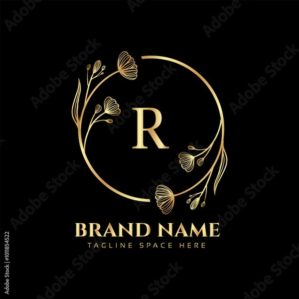 Fototapeta creative initial latter r logo design with modern business vector template creative isolated r monogram logo design 

