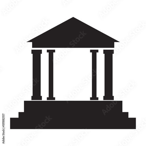 Fototapeta Bank icon set. Vector graphic illustration. Suitable for website design, logo, app, template, and ui.