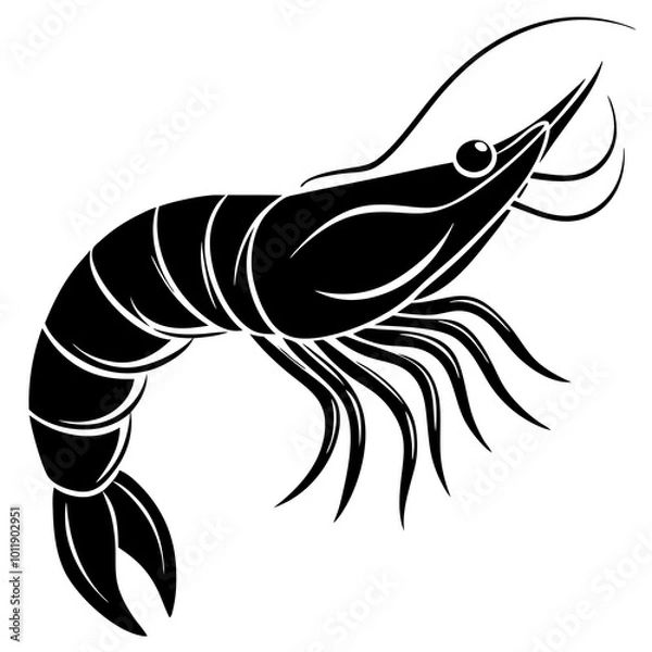 Obraz black and white shrimp
