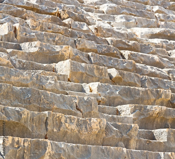 Fototapeta   in turkey europe myra  the old theatre abstract texture of ste