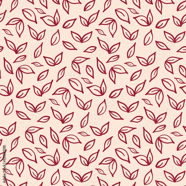 Obraz Red autumn leaves pattern for your design.