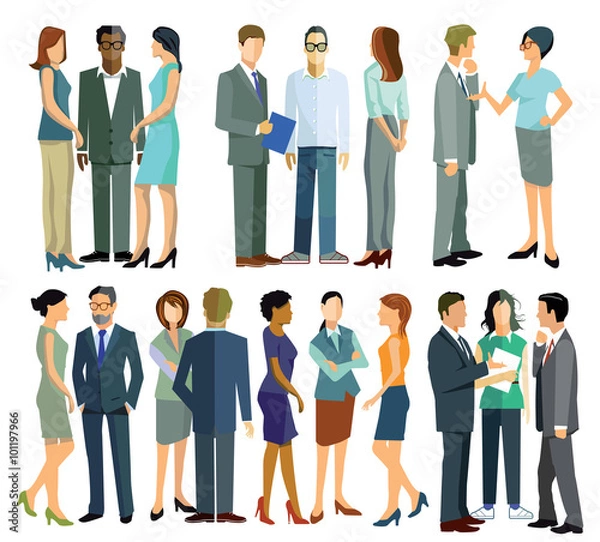 Fototapeta Menschen in Gespräch