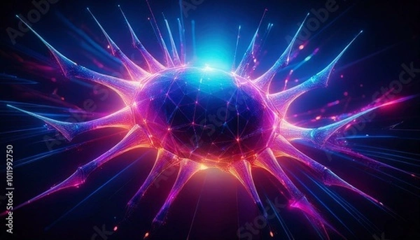 Fototapeta Abstract glowing orb