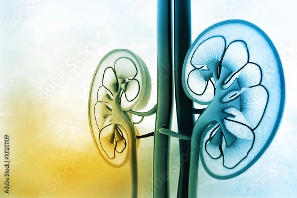 Obraz Human kidney cross section