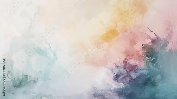 Obraz Pastel Dreams Abstract Artwork with Soft Brushstrokes and Harmonious Colors