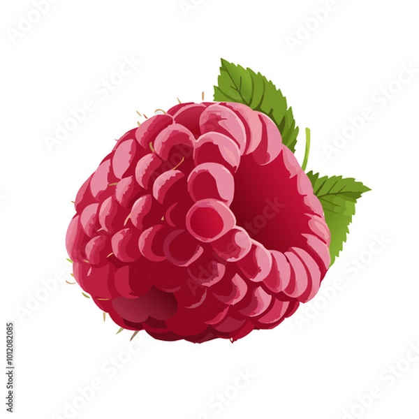Obraz Ripe raspberry isolated on white