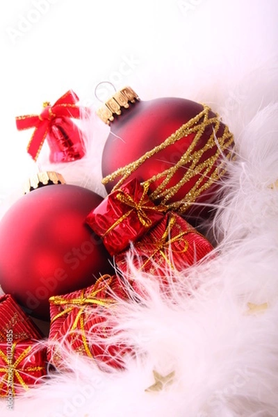 Obraz Red christmas balls