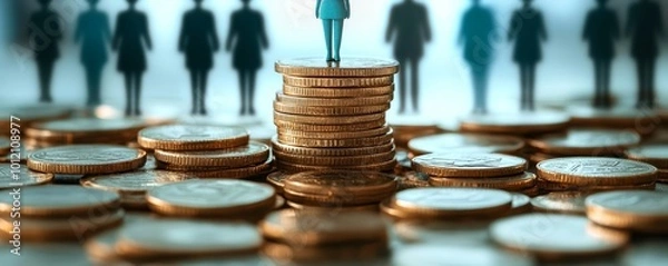 Fototapeta Minimum Wage And Salary Increase. Insurance Compensation, Generative AI